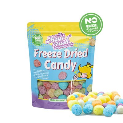 Külmutage kuivatatud krõmpsuvad puffid (looduslik värv)